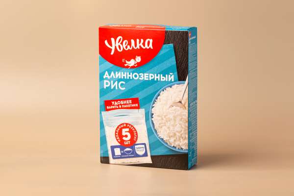 Рис длиннозерный в варочных пакетиках «Увелка», 5 шт