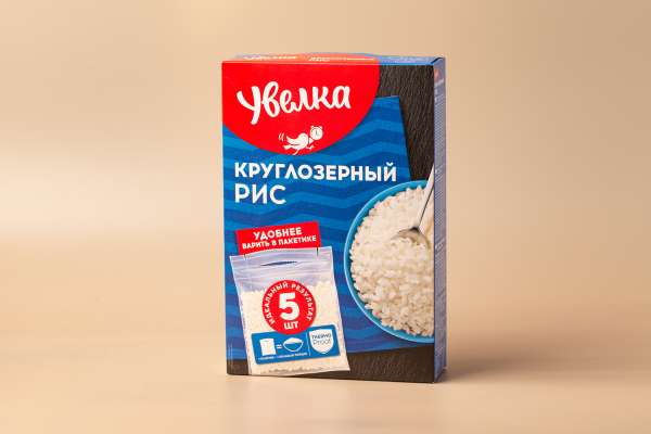 Рис круглозерный в варочных пакетиках «Увелка», 5 шт