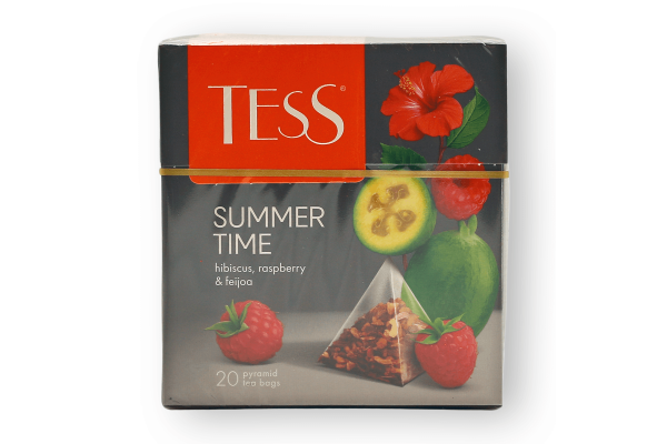 Гибискус с малиной и ароматом фейхоа Summer Time пакетированный чай Tess, 20 шт