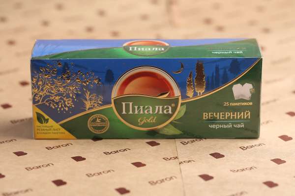 Чай черный вечерний пакетированный «Пиала Gold», 25 шт