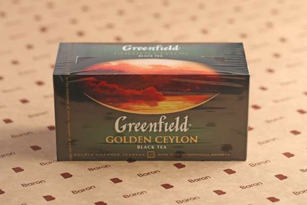 Чай листовой черный пакетированный Greenfield Golden Ceylon, 25 шт