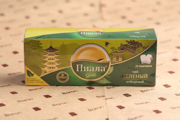 Чай зеленый пакетированный «Пиала Gold», 25 шт