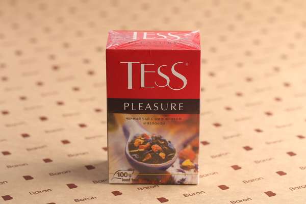 Черный чай с шиповником и яблоком Pleasure Tess, 100 г