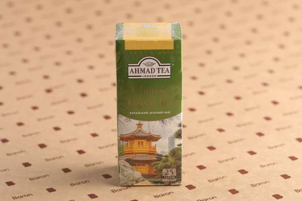Китайский зеленый пакетированный чай Ahmad Tea, 25 шт