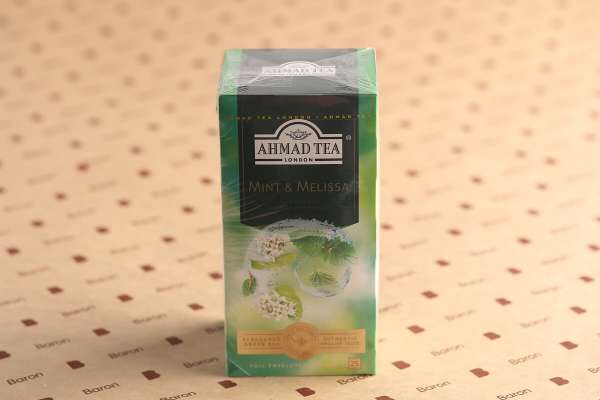 Зеленый чай пакетированный с мятой и мелиссой Ahmad Tea, 25 шт