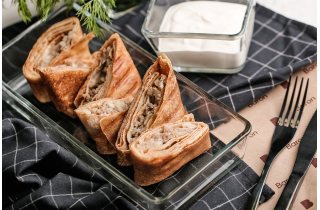 Блинчики с говядиной и рисом, 6 шт