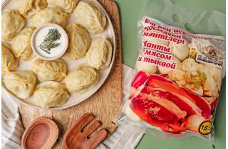Манты с мясом и тыквой, 15 шт