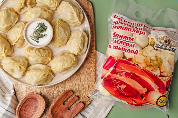 Манты с мясом и тыквой, 15 шт