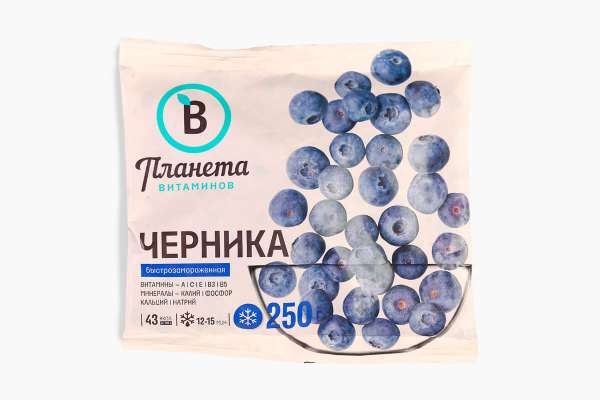 Черника «Планета витаминов» замороженная, 250 г