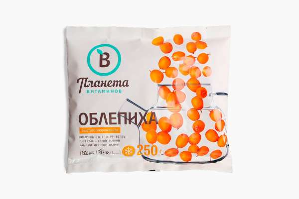 Облепиха «Планета витаминов» замороженная, 250 г