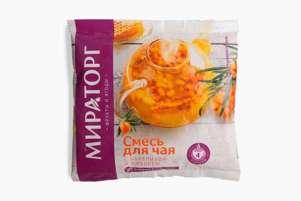Смесь для чая с облепихой и имбирем «Мираторг» замороженная, 300 г