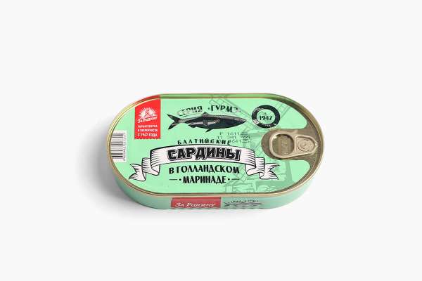 Балтийская сардина в голландском маринаде «За Родину», 175 г