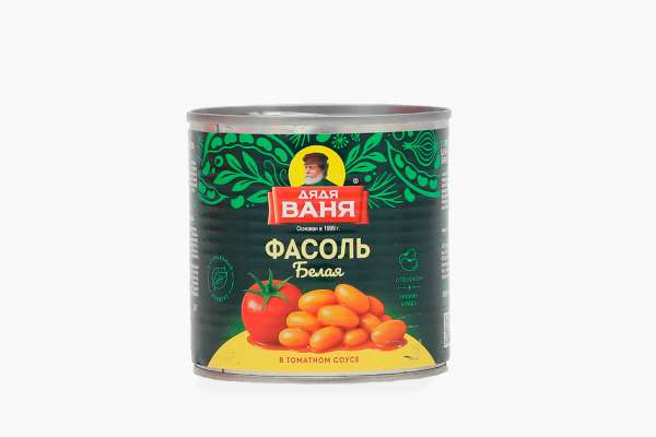 Фасоль белая в томатном соусе «Дядя Ваня», 400 г