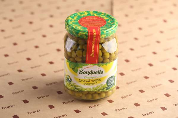 Горошек нежный Bonduelle, 580 мл