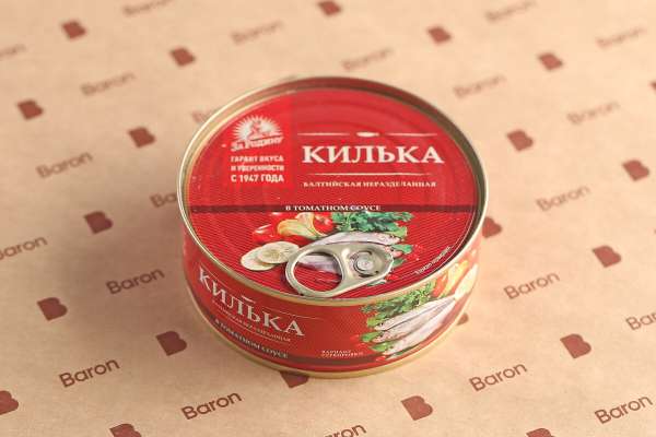Килька балтийская в томатном соусе «За Родину», 240 г