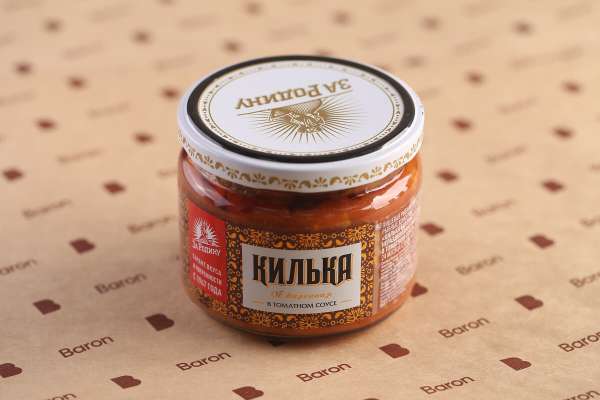 Килька балтийская обжаренная в томатном соусе «За Родину», 270 г