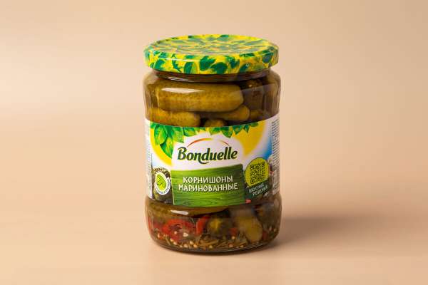 Корнишоны маринованные Bonduelle, 580 мл