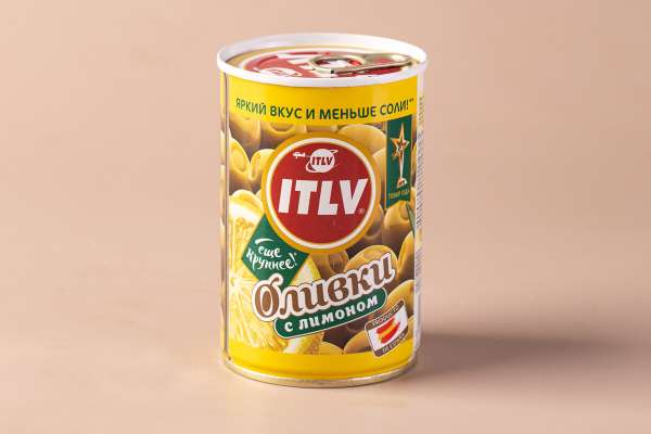 Оливки зеленые с лимоном ITLV, 300 г