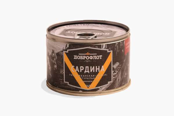 Сардина натуральная иваси с добавлением масла «Доброфлот», 245 г