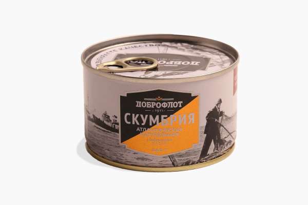 Скумбрия натуральная с добавлением масла «Доброфлот», 240 г