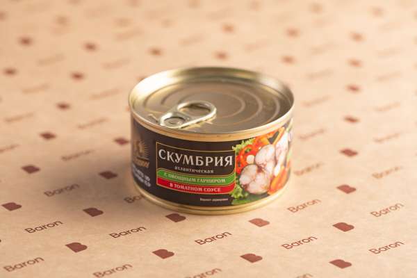 Скумбрия с овощным гарниром в томатном соусе «За Родину», 185 г