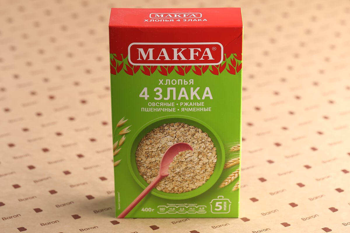 Хлопья 4 злака «Makfa», 400 г с доставкой на дом в Алматы | BARON ...