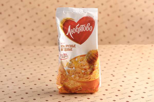 Хлопья кукурузные медовые «Любятово», 250 г