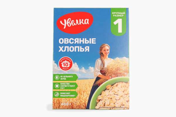 Хлопья овсяные традиционные «Увелка», 400 г