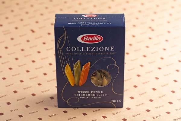 Макароны Barilla Collezione Mezze penne трёхцветные, 500 г