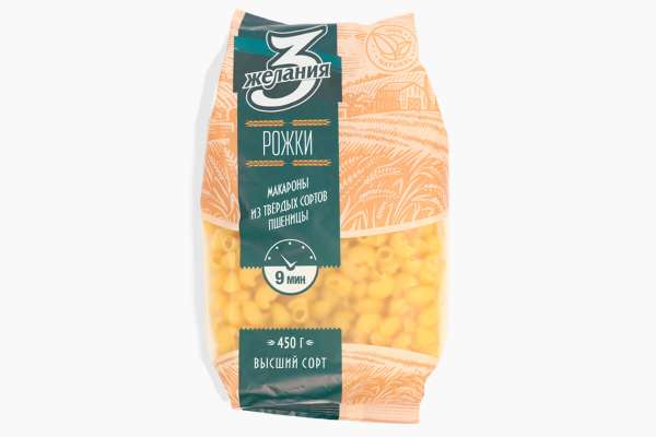 Макароны рожки «3 желания», 450 г