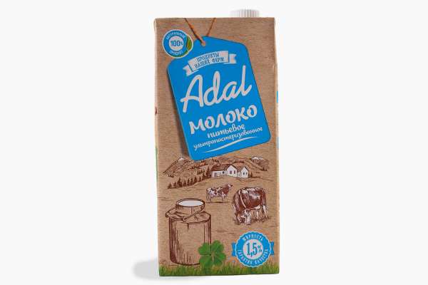 Молоко 1,5% Adal, 925 мл