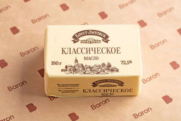 Масло классическое «Брест-Литовск» 72,5%, 180 г