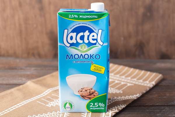 Lactel молоко 2,5%, 1 л