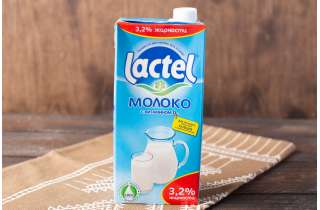 Lactel молоко 3,2%, 1 л