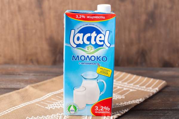 Lactel молоко 3,2%, 1 л