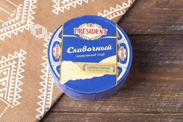 Сыр плавленый President Сливочный 40%,  280 г