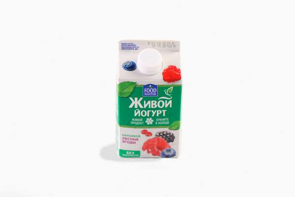 Йогурт питьевой со вкусом лесных ягод 2% Food Master, 450 г