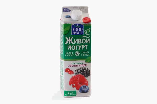 Food Master йогурт питьевой со вкусом лесных ягод 2%, 900 г