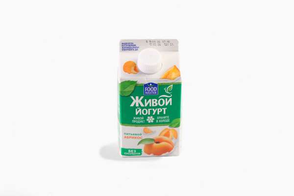 Йогурт питьевой со вкусом абрикоса 2% Food Master, 450 г