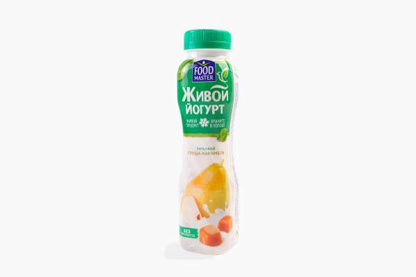 Йогурт живой груша-карамель 1% Food Master, 280 г