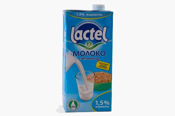Lactel молоко 1,5%, 1 л