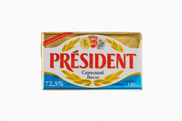 Масло President 72.5%, 180 г