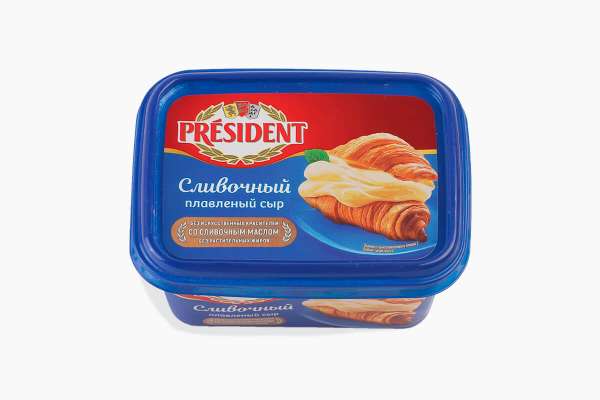 Сыр плавленый сливочный President, 400 г