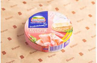Плавленый сыр ассорти сливочный и бекон Hochland, 140 г