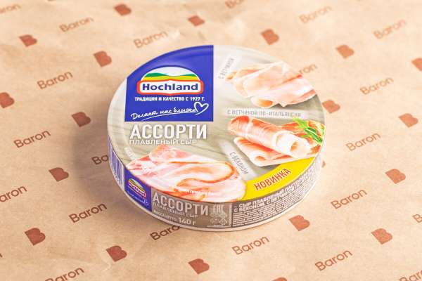 Плавленый сыр мясное ассорти Hochland, 140 г
