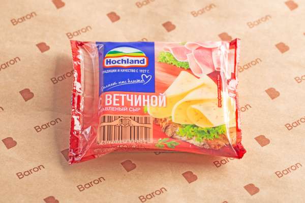 Плавленый сыр с ветчиной ломтевой Hochland, 150 г