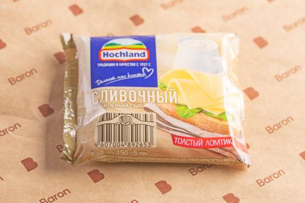 Плавленый сыр сливочный ломтевой Hochland, 150 г