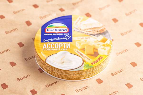 Плавленый сыр желтое ассорти Hochland, 140 г