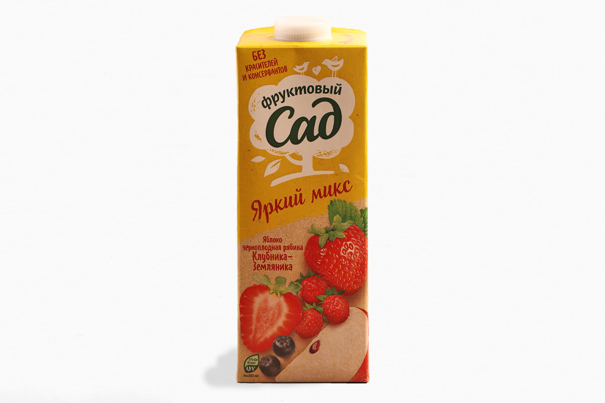 Сок «Фруктовый сад» яблоко, рябина, клубника, земляника, 950 мл
