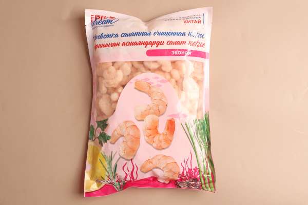 Креветки салатные очищенные 100/200 Fish Dream, 1 кг